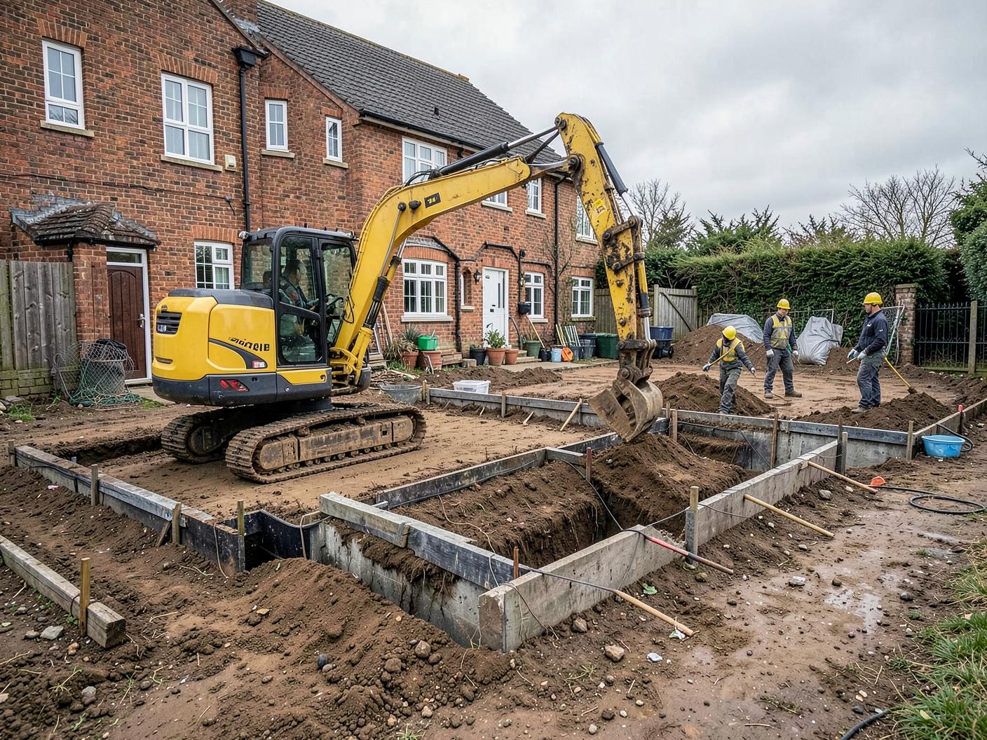 Groundworks work by a professional tradesperson